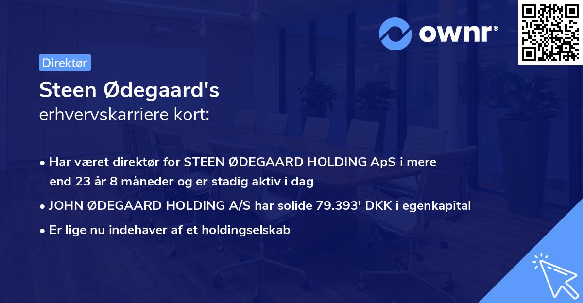 Steen Ødegaard's erhvervskarriere kort