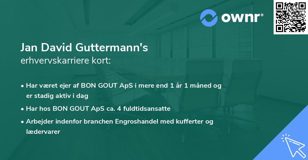 Jan David Guttermann's erhvervskarriere kort