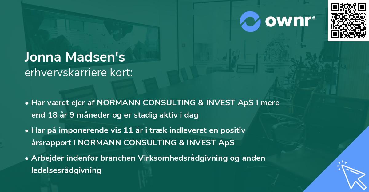Jonna Madsen's erhvervskarriere kort