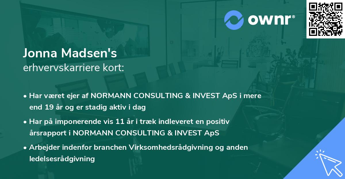 Jonna Madsen's erhvervskarriere kort