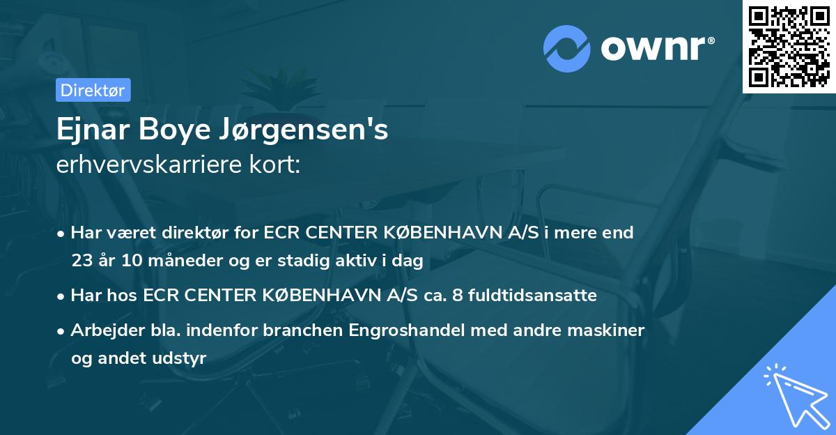 Ejnar Boye Jørgensen's erhvervskarriere kort