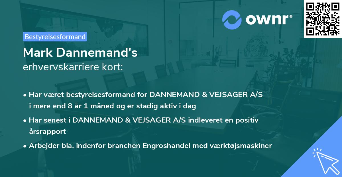 Mark Dannemand's erhvervskarriere kort