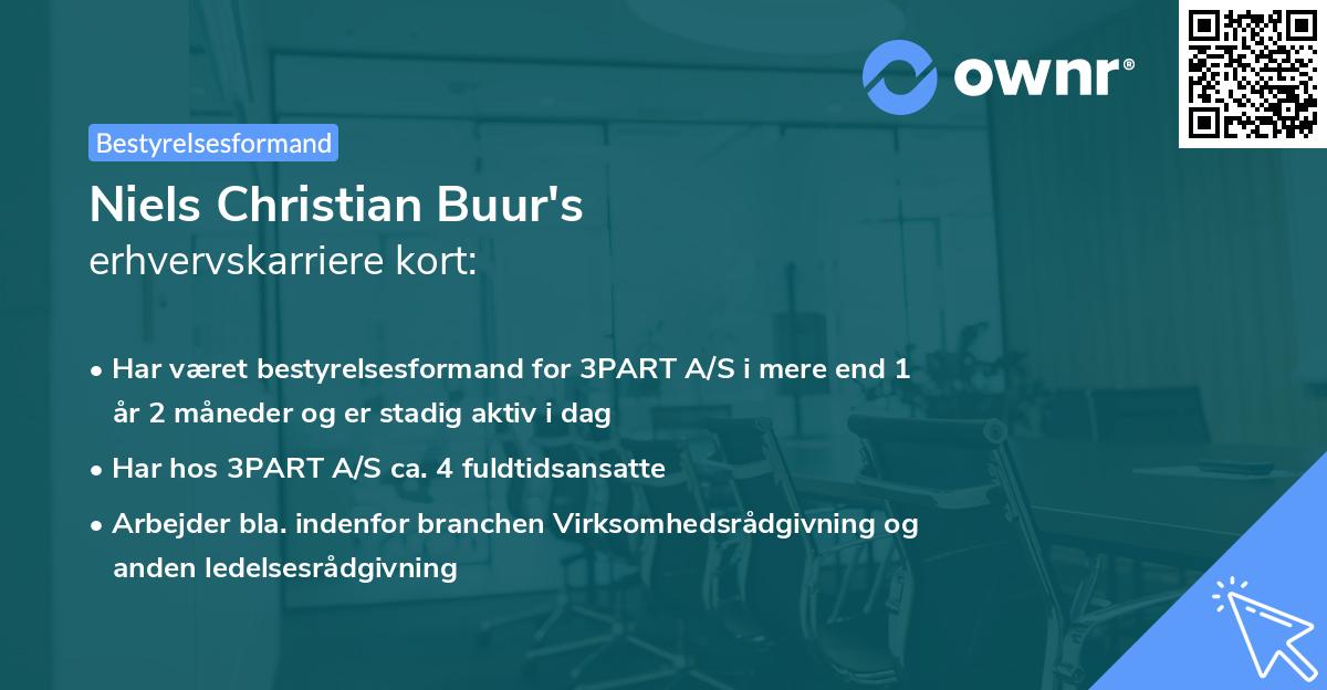 Niels Christian Buur's erhvervskarriere kort