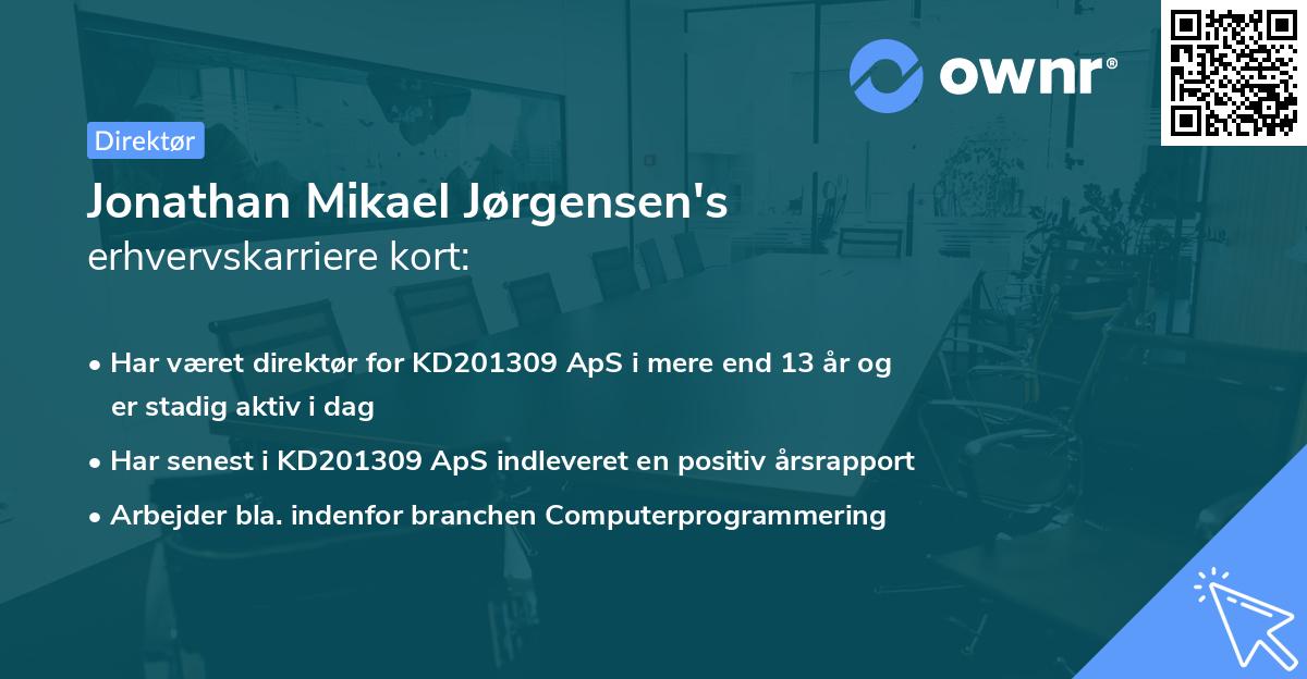 Jonathan Mikael Jørgensen's erhvervskarriere kort