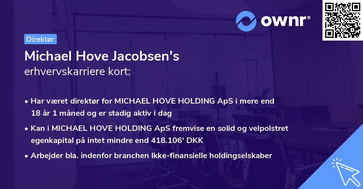 Michael Hove Jacobsen's erhvervskarriere kort