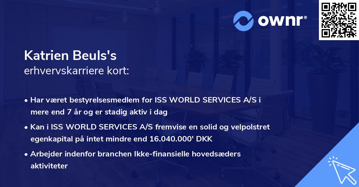 Katrien Beuls's erhvervskarriere kort