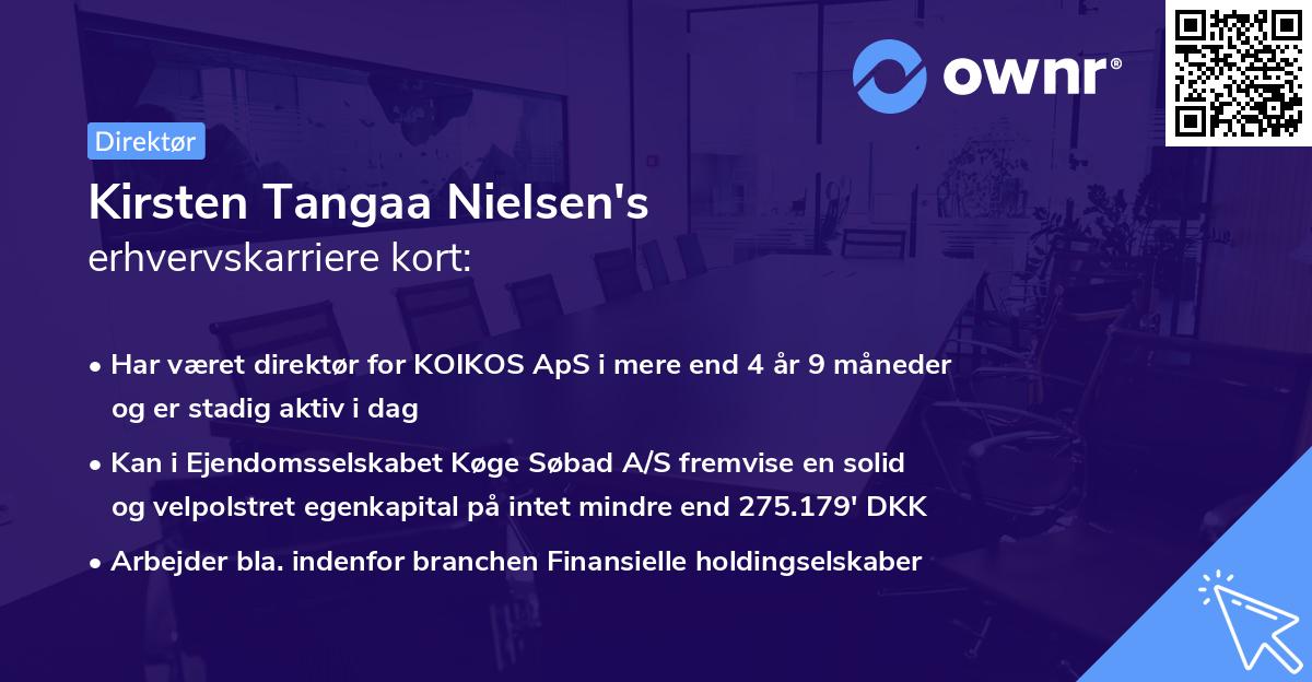 Kirsten Tangaa Nielsen's erhvervskarriere kort