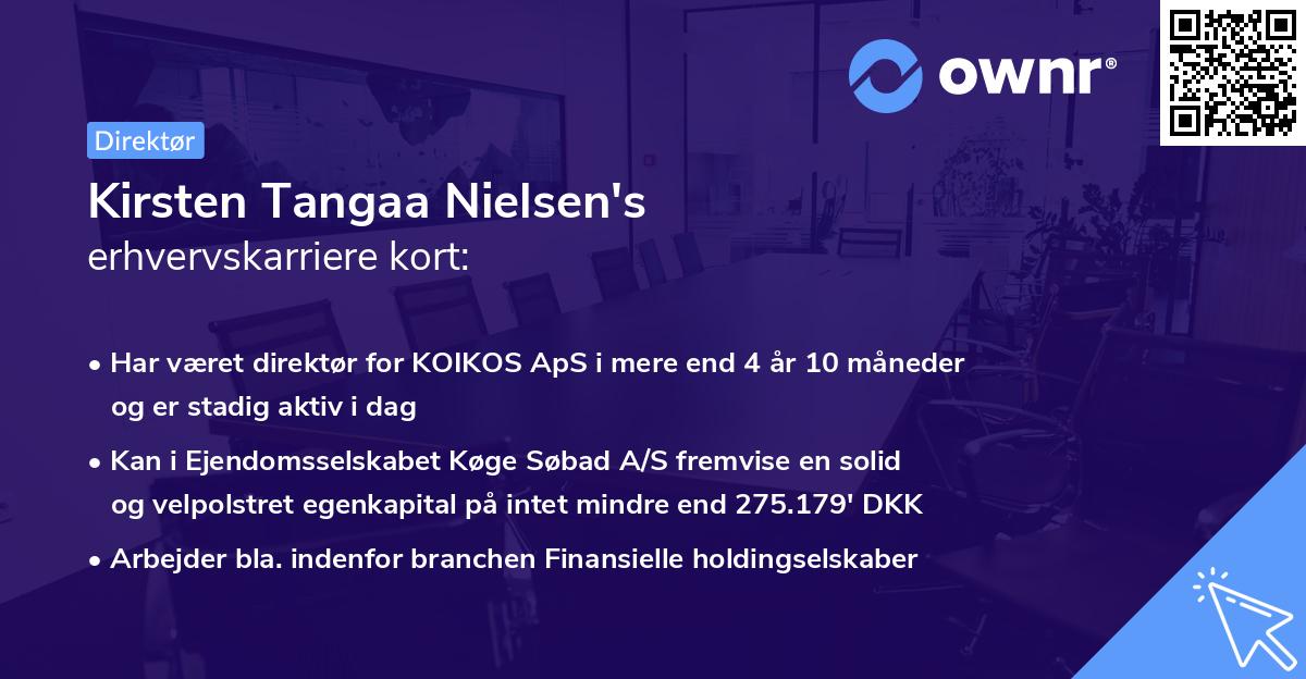 Kirsten Tangaa Nielsen's erhvervskarriere kort