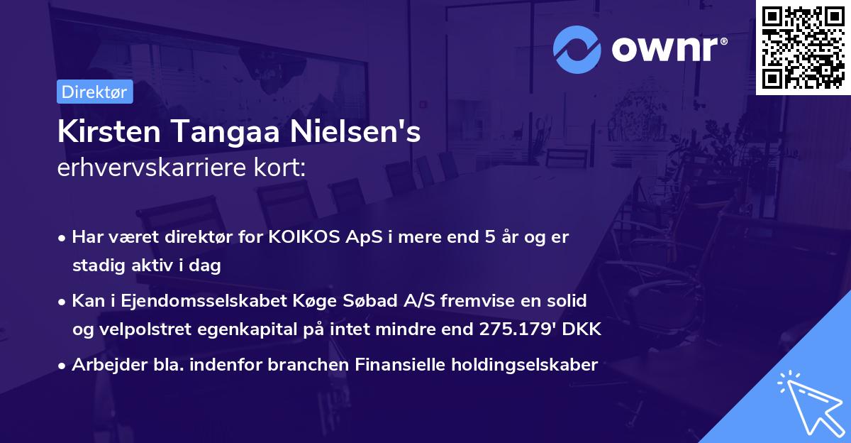 Kirsten Tangaa Nielsen's erhvervskarriere kort