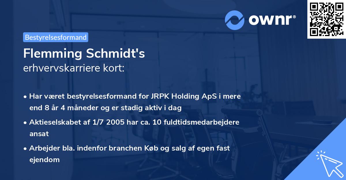 Flemming Schmidt's erhvervskarriere kort