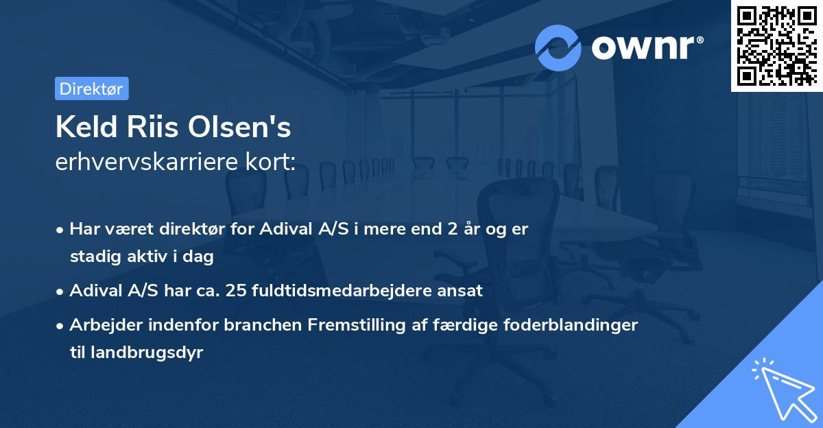 Keld Riis Olsen's erhvervskarriere kort