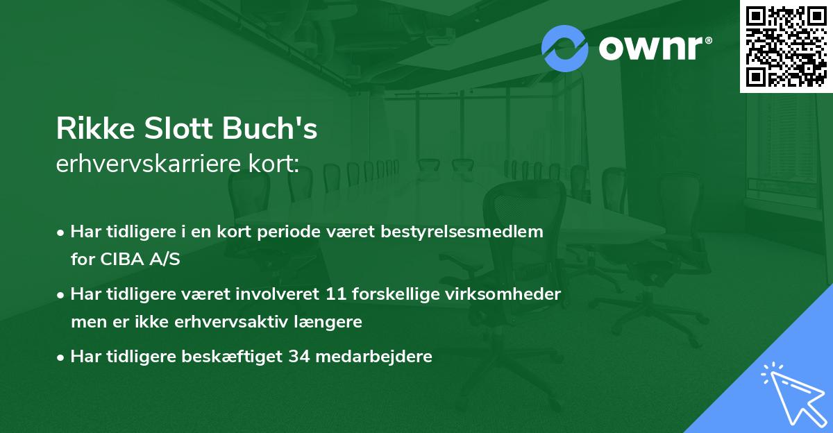 Rikke Slott Buch's erhvervskarriere kort