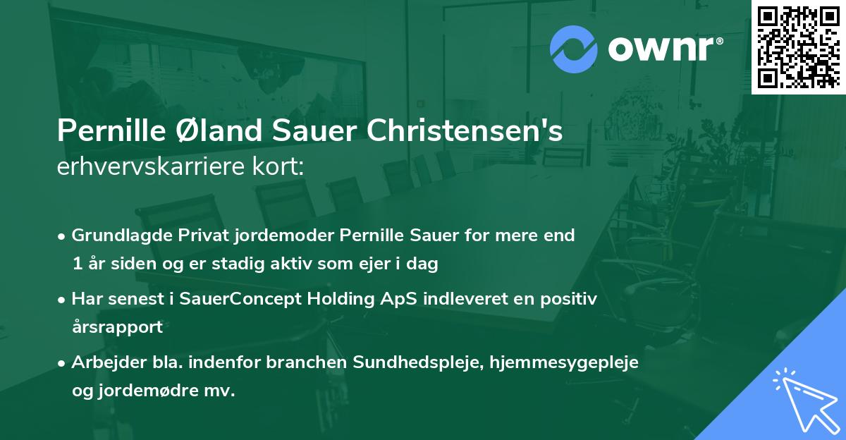 Pernille Øland Sauer Christensen's erhvervskarriere kort