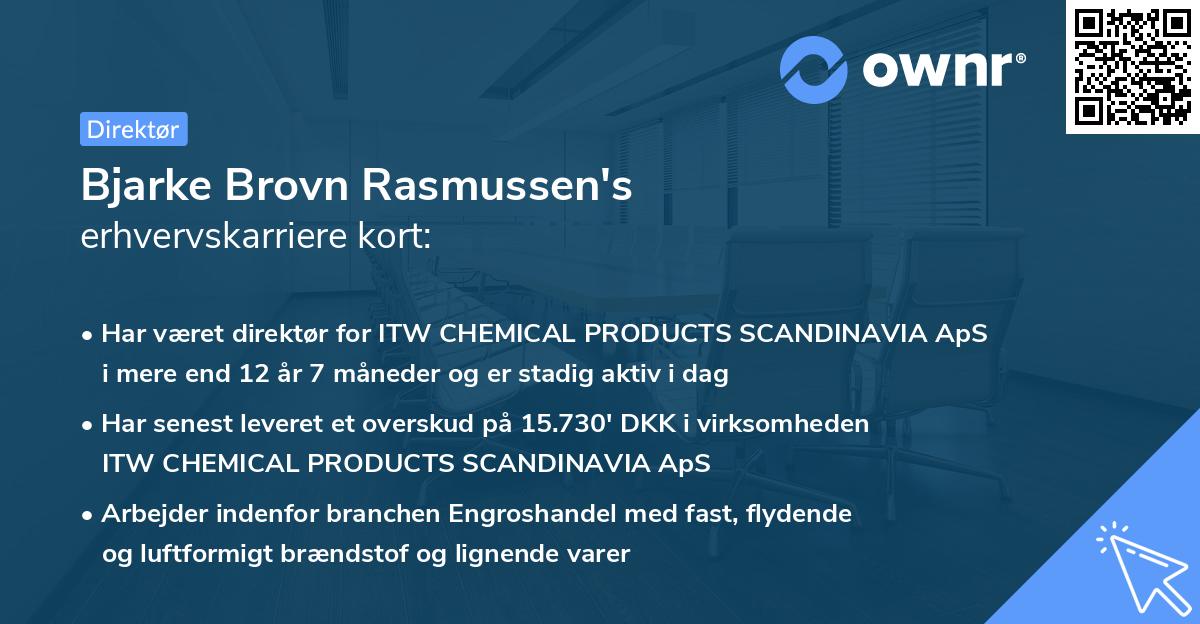 Bjarke Brovn Rasmussen's erhvervskarriere kort