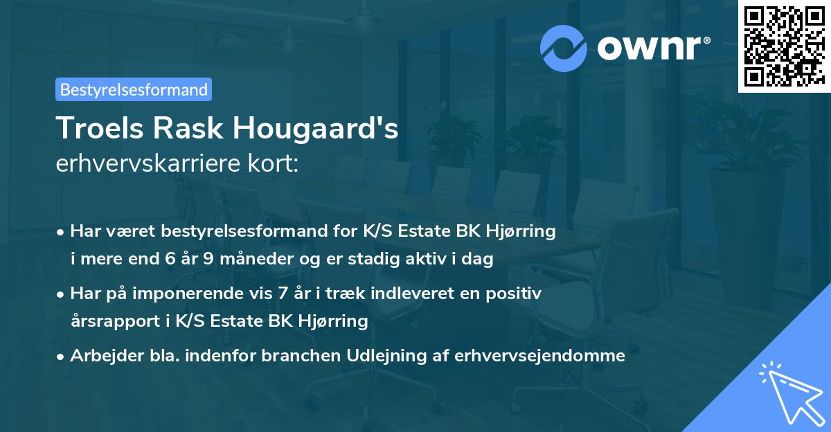 Troels Rask Hougaard's erhvervskarriere kort