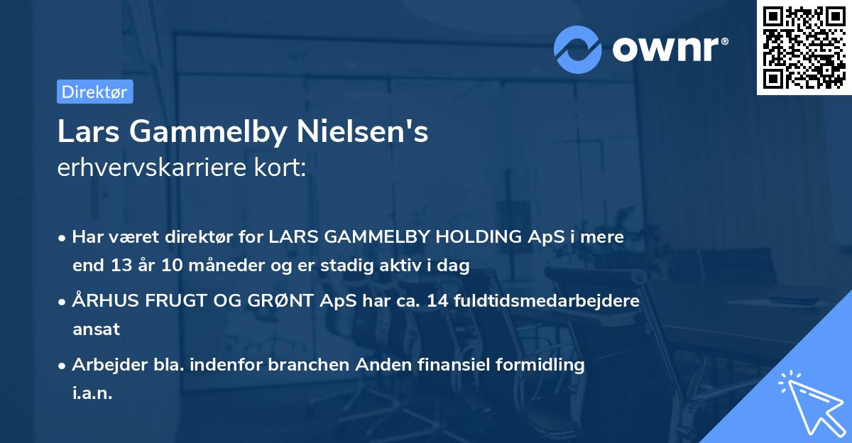 Lars Gammelby Nielsen's erhvervskarriere kort