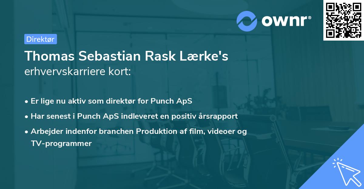 Thomas Sebastian Rask Lærke's erhvervskarriere kort