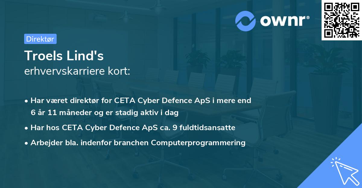 Troels Lind's erhvervskarriere kort