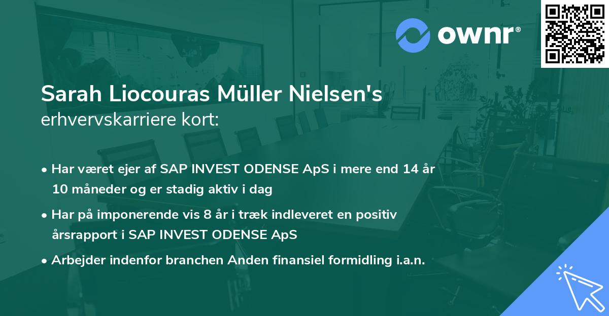 Sarah Liocouras Müller Nielsen's erhvervskarriere kort