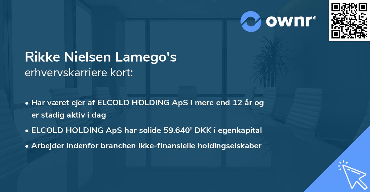 Rikke Nielsen Lamego's erhvervskarriere kort