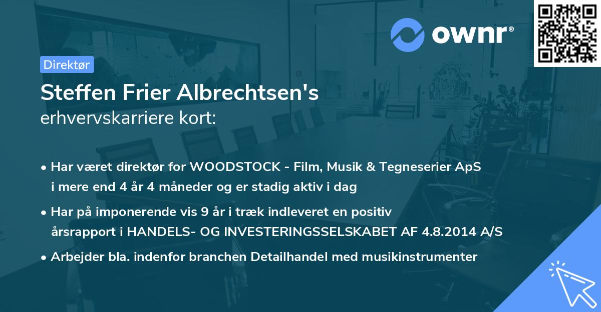 Steffen Frier Albrechtsen's erhvervskarriere kort