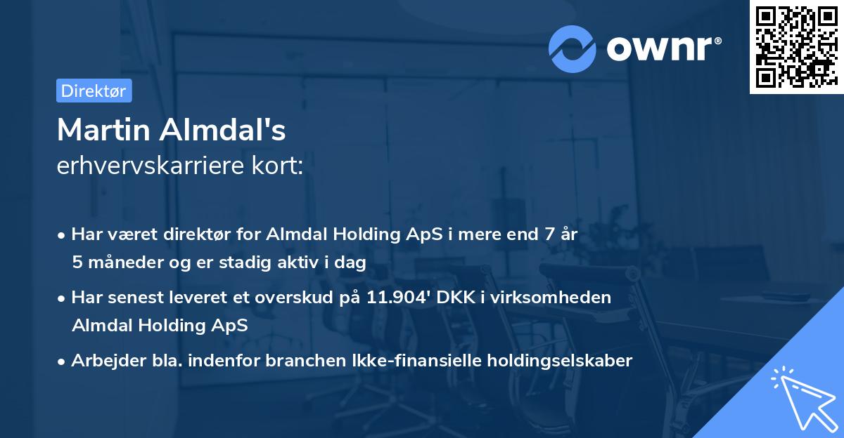 Martin Almdal's erhvervskarriere kort