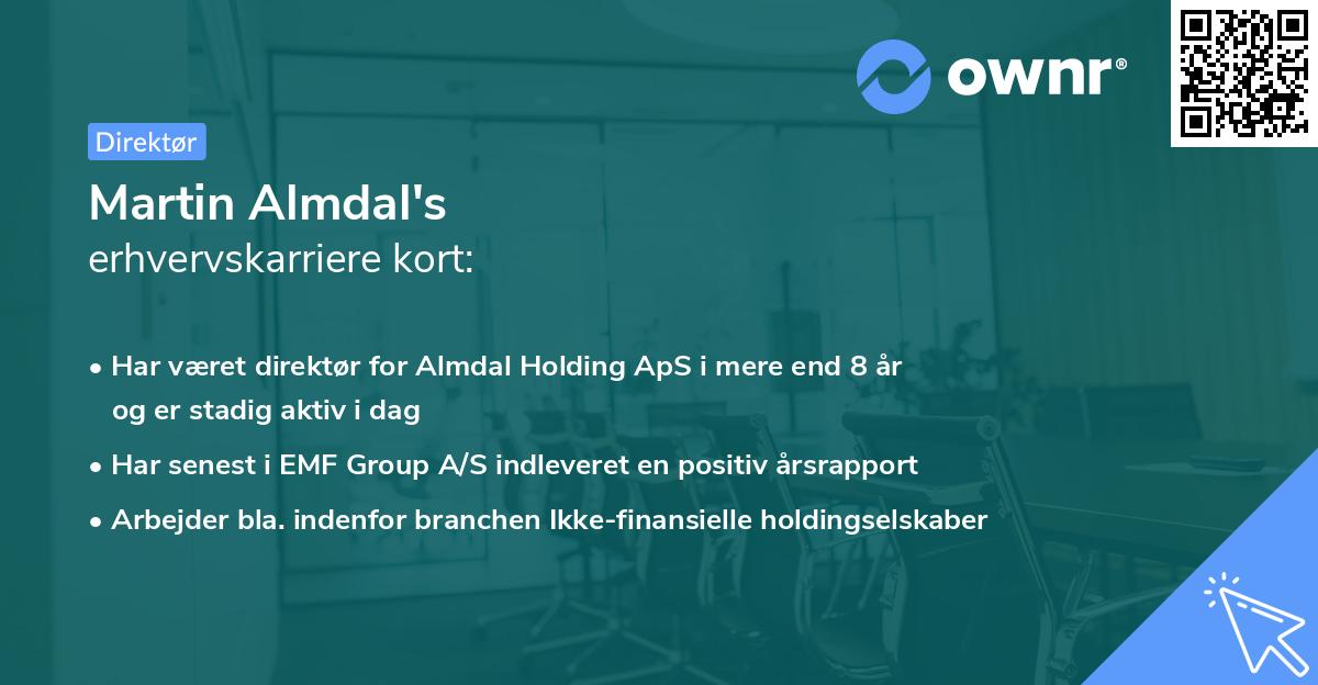 Martin Almdal's erhvervskarriere kort