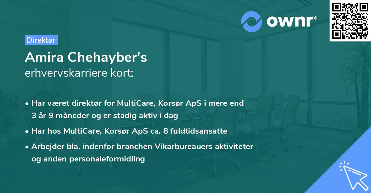 Amira Chehayber's erhvervskarriere kort