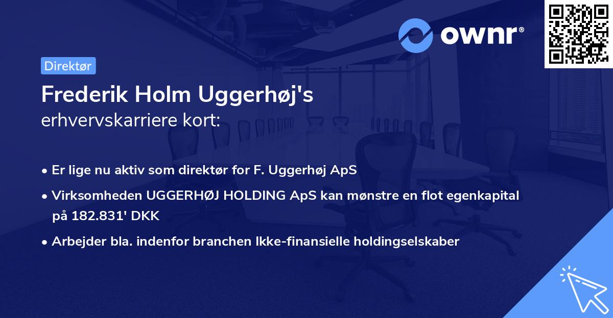 Frederik Holm Uggerhøj's erhvervskarriere kort