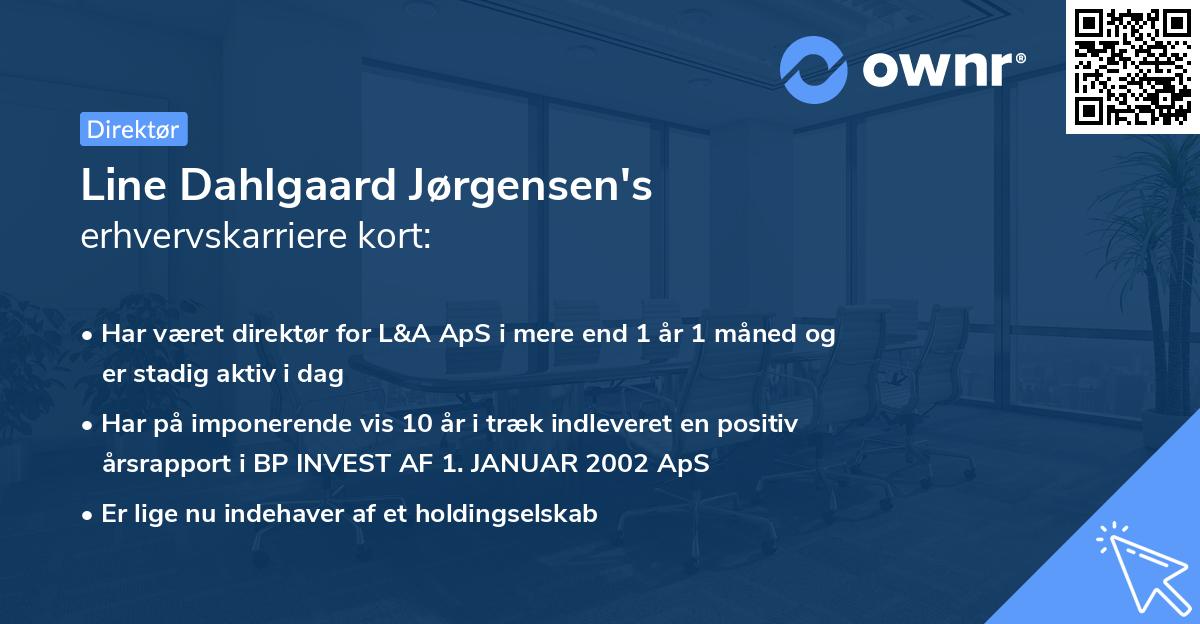 Line Dahlgaard Jørgensen's erhvervskarriere kort