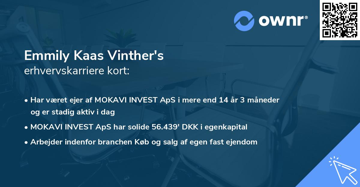 Emmily Kaas Vinther's erhvervskarriere kort