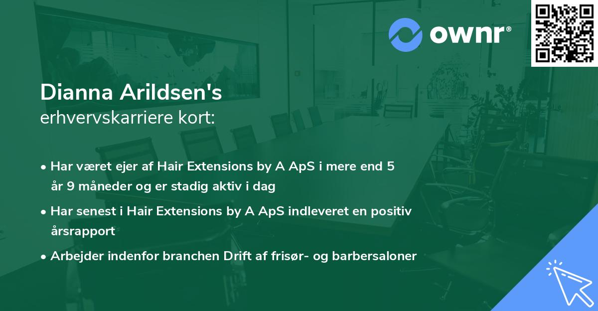 Dianna Arildsen's erhvervskarriere kort
