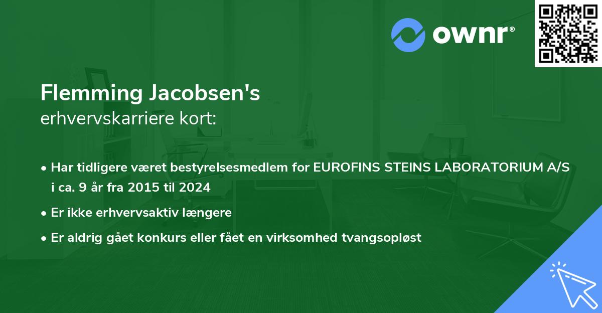 Flemming Jacobsen's erhvervskarriere kort