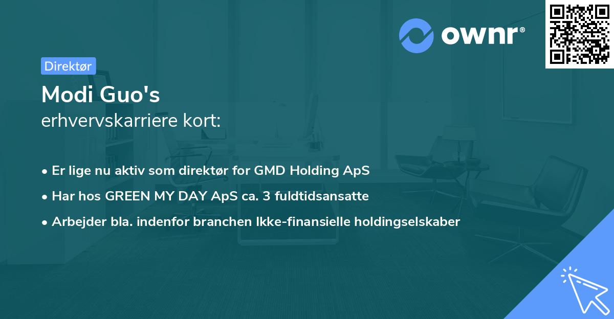 Modi Guo's erhvervskarriere kort