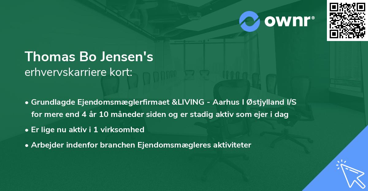 Thomas Bo Jensen's erhvervskarriere kort