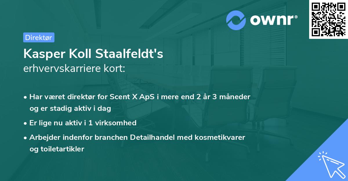 Kasper Koll Staalfeldt's erhvervskarriere kort