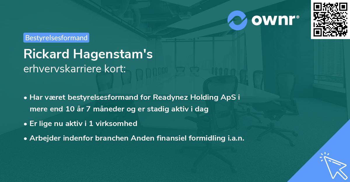 Rickard Hagenstam's erhvervskarriere kort