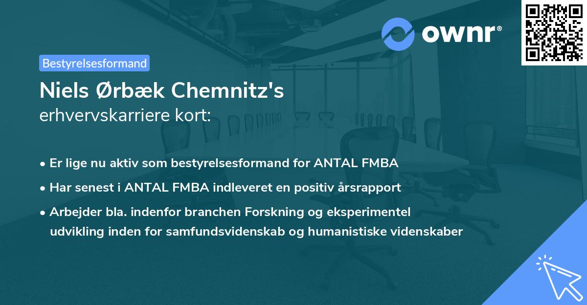 Niels Ørbæk Chemnitz's erhvervskarriere kort