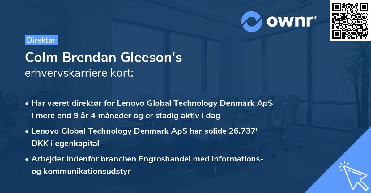 Colm Brendan Gleeson's erhvervskarriere kort