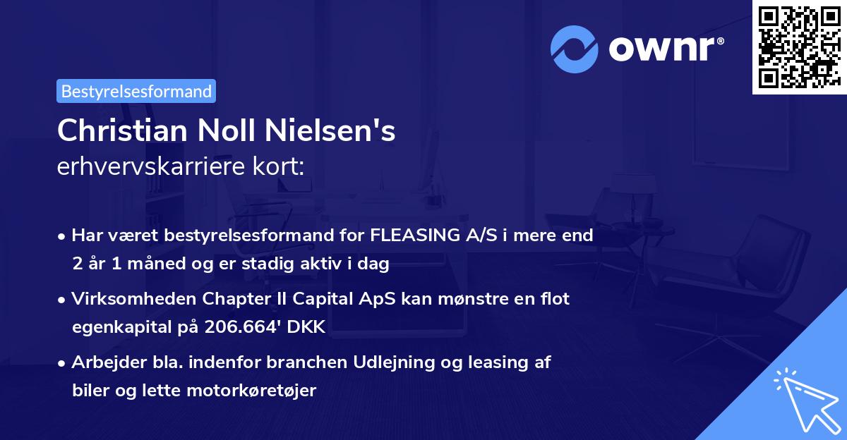 Christian Noll Nielsen's erhvervskarriere kort