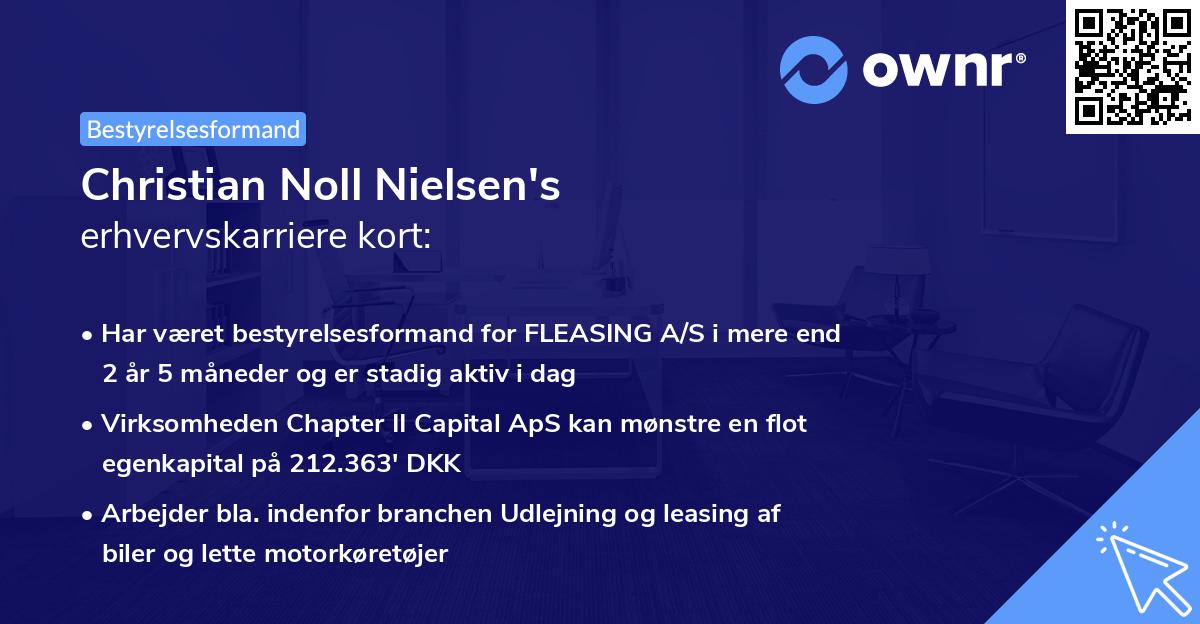 Christian Noll Nielsen's erhvervskarriere kort