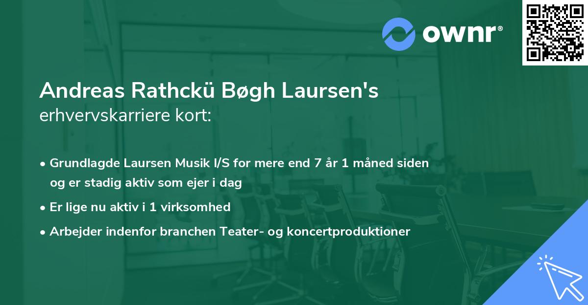 Andreas Rathckü Bøgh Laursen's erhvervskarriere kort
