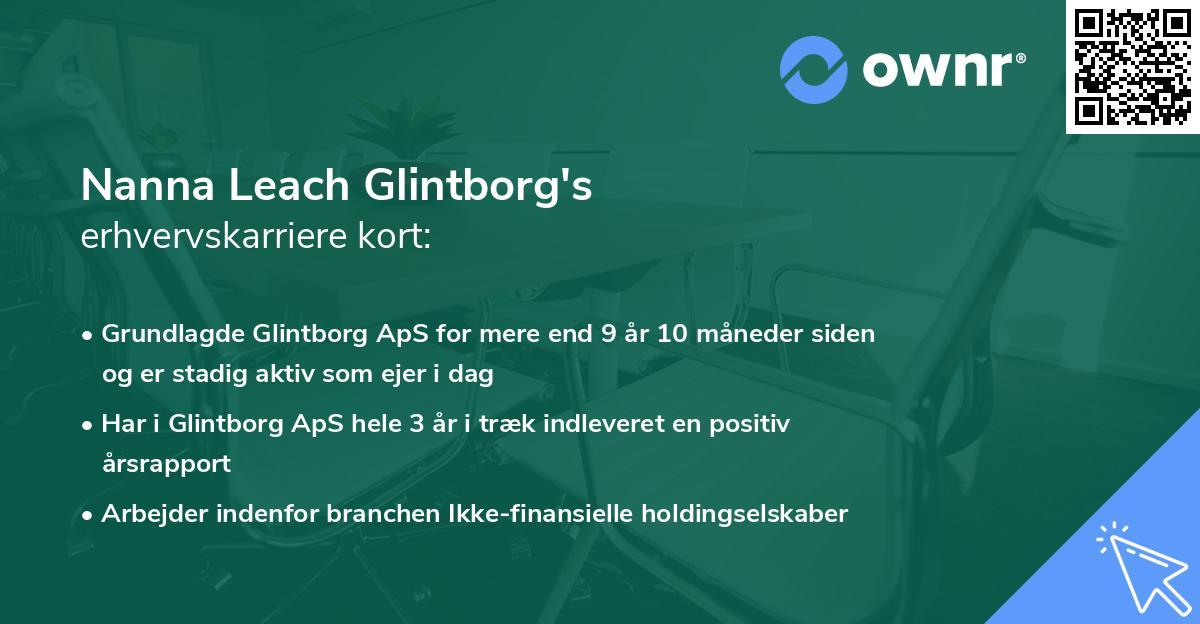 Nanna Leach Glintborg's erhvervskarriere kort