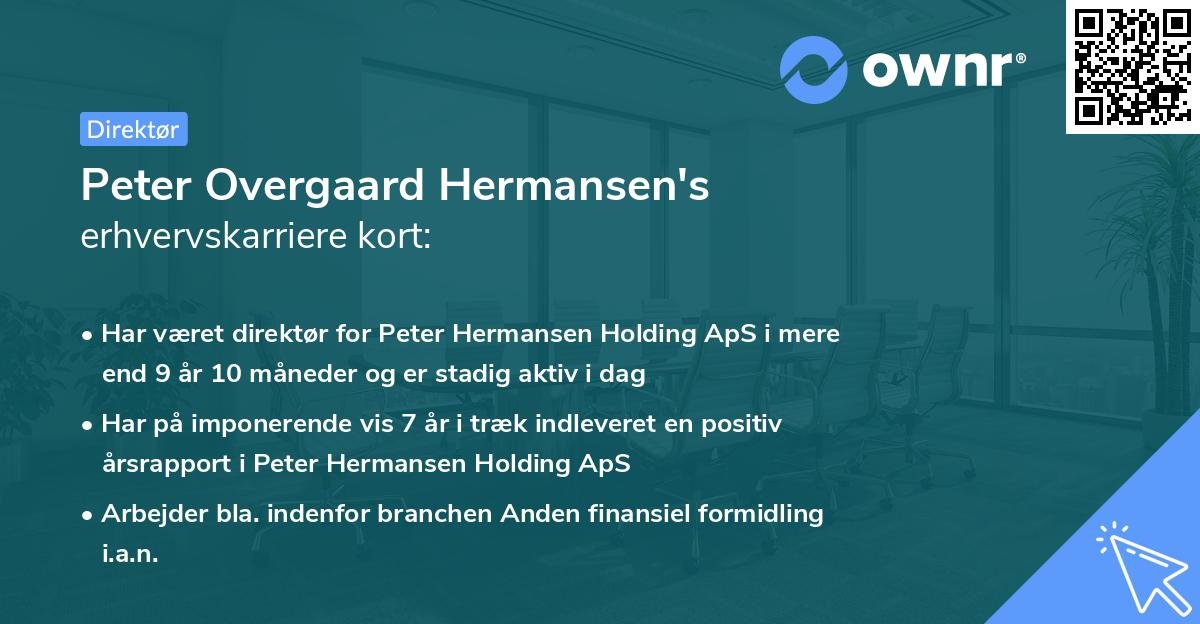 Peter Overgaard Hermansen's erhvervskarriere kort