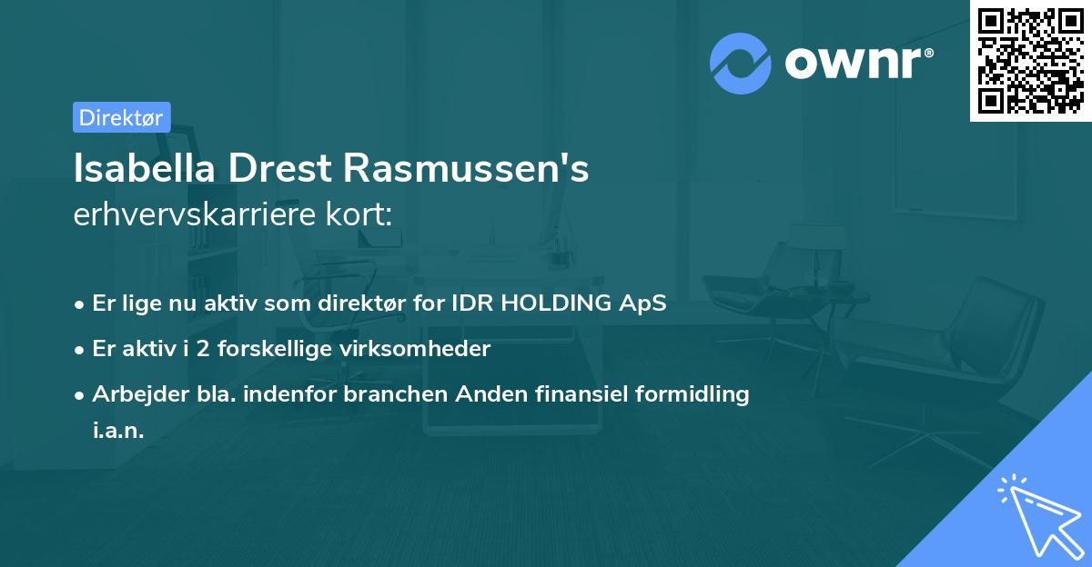 Isabella Drest Rasmussen's erhvervskarriere kort