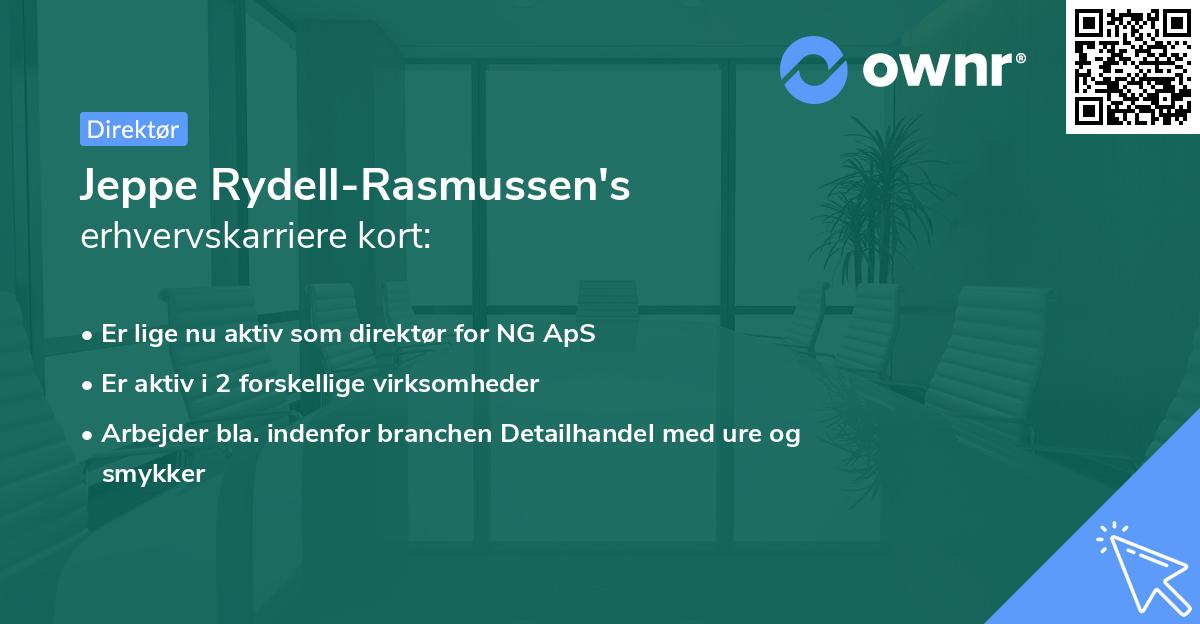 Jeppe Rydell-Rasmussen's erhvervskarriere kort