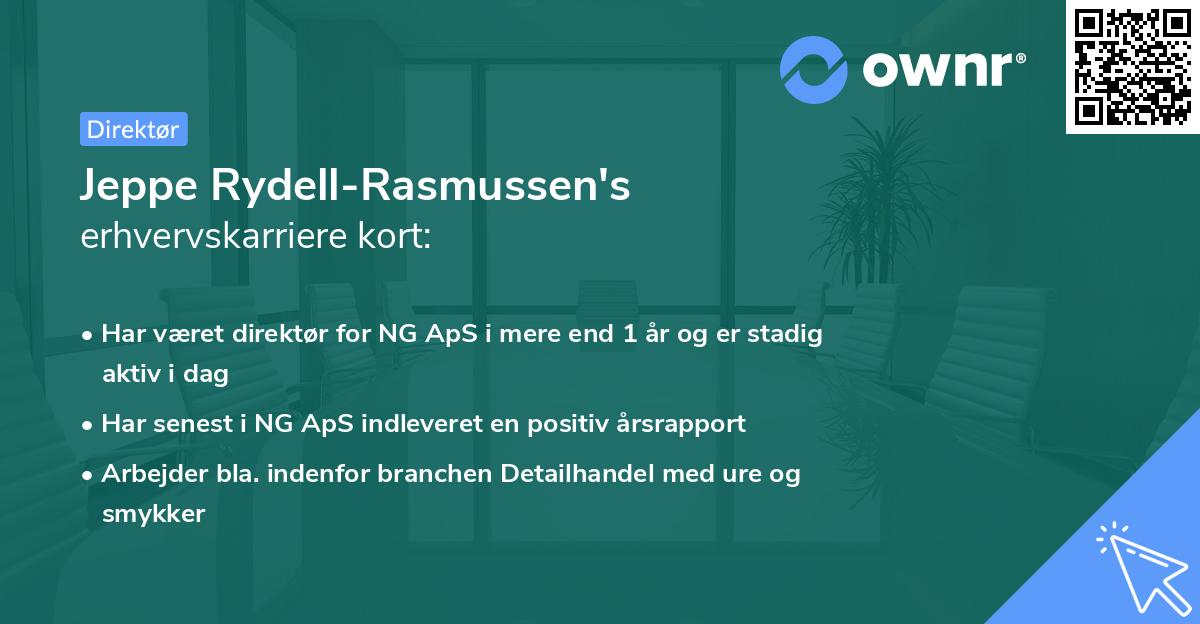 Jeppe Rydell-Rasmussen's erhvervskarriere kort