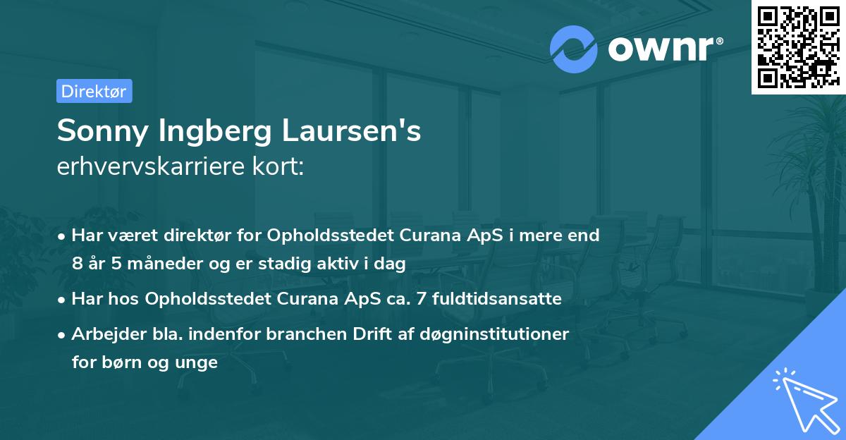 Sonny Ingberg Laursen's erhvervskarriere kort