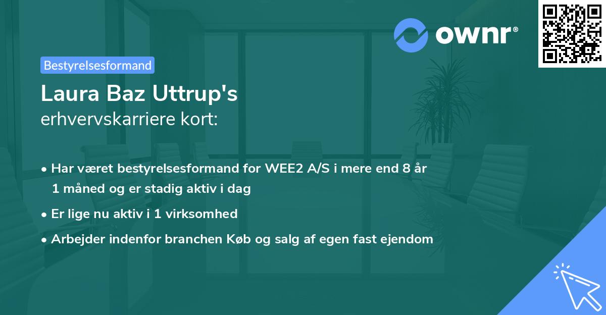 Laura Baz Uttrup's erhvervskarriere kort
