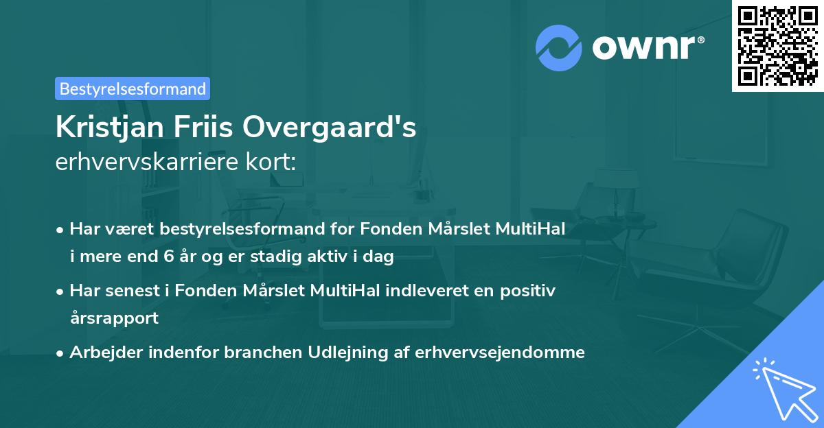 Kristjan Friis Overgaard's erhvervskarriere kort